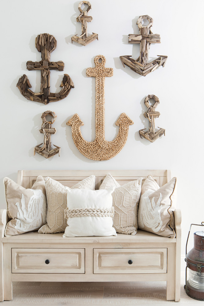 Anchors on the wall with chair