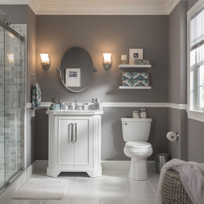 bathroom with mirror and shower