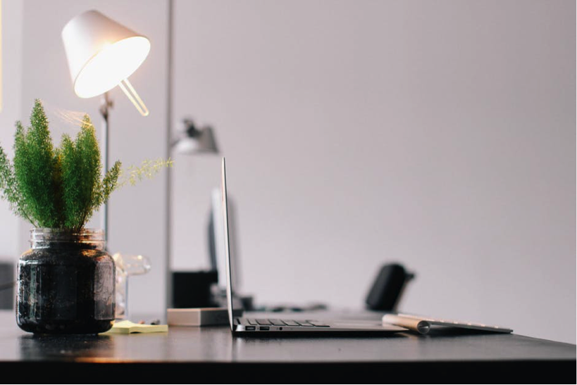 Desk Lamp on Black Table- Cocoweb