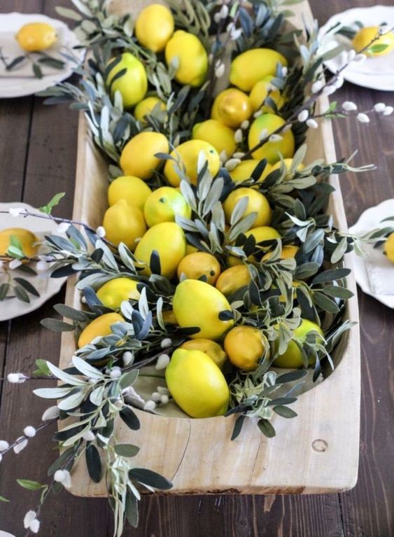 citrus fruit basket fake fruit