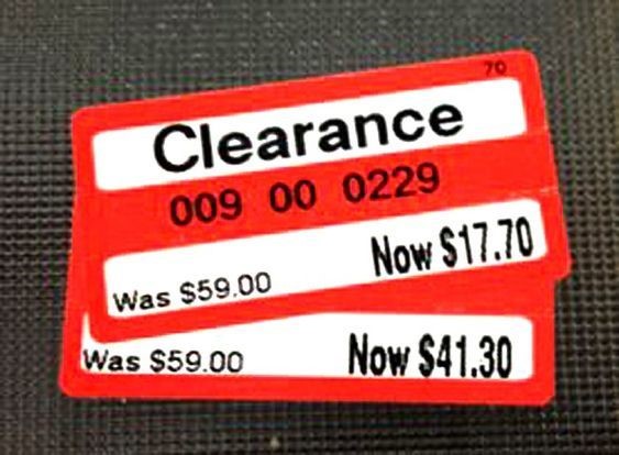 clearance tag red clearance tag for clothing