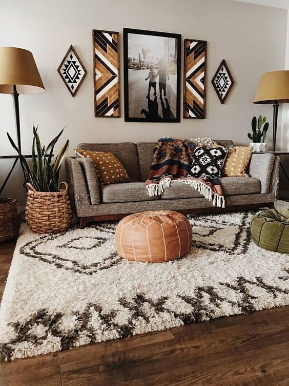 earthy tones with brown and red african print