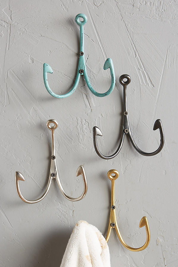 Fish hooks on the wall