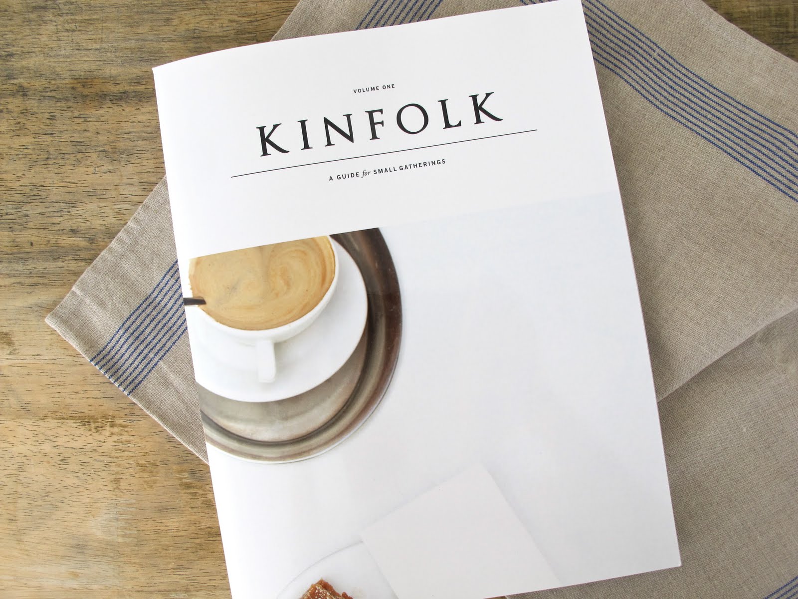 Kinfolk magazine with coffee on front