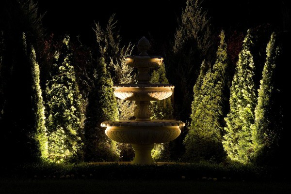 Lighting for the garden floor spot fountain garden lighting