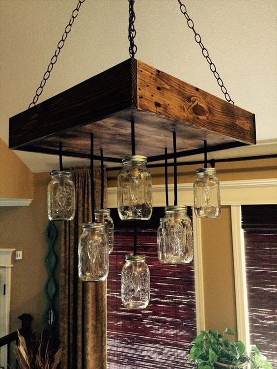 mason jar chandelier