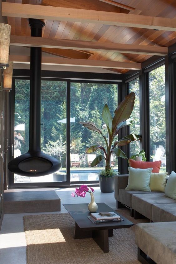 modern indoor outdoor living room