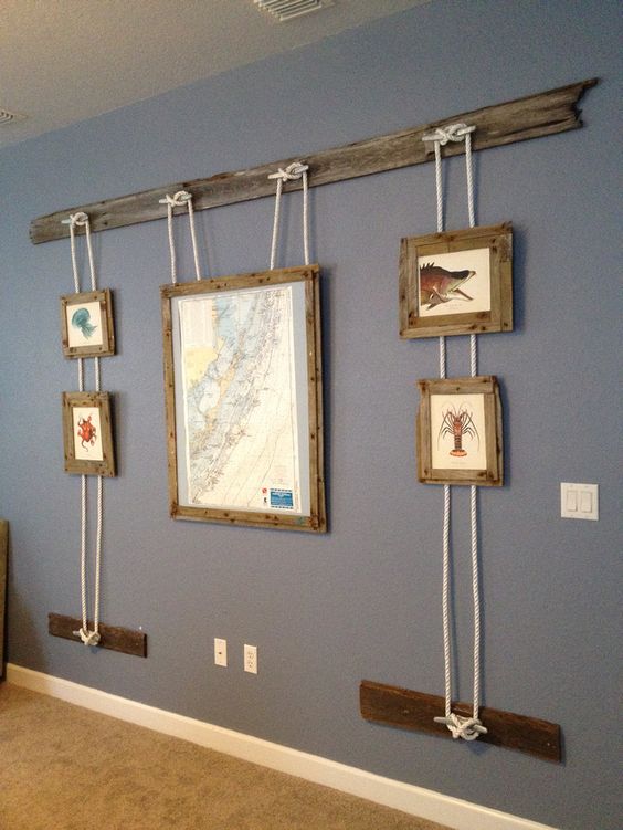 Nautical frames on the wall