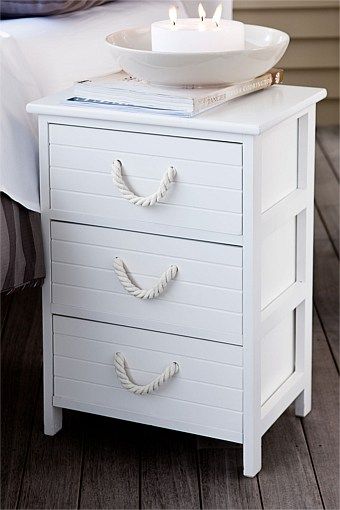 Nautical drawers white with candles