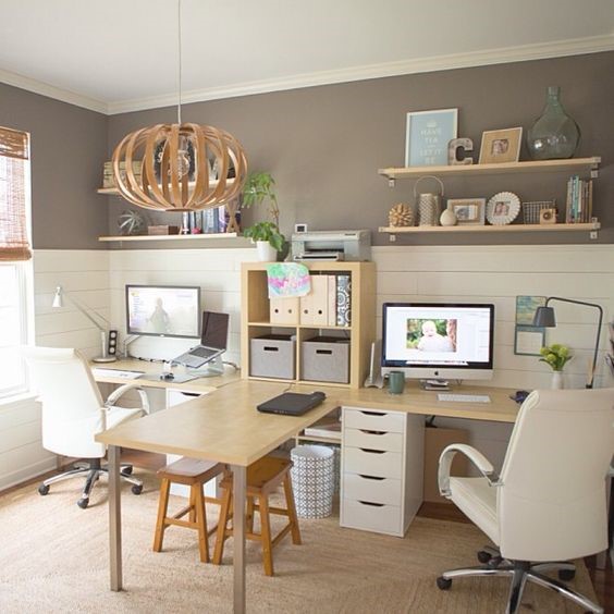 neutral colors home office