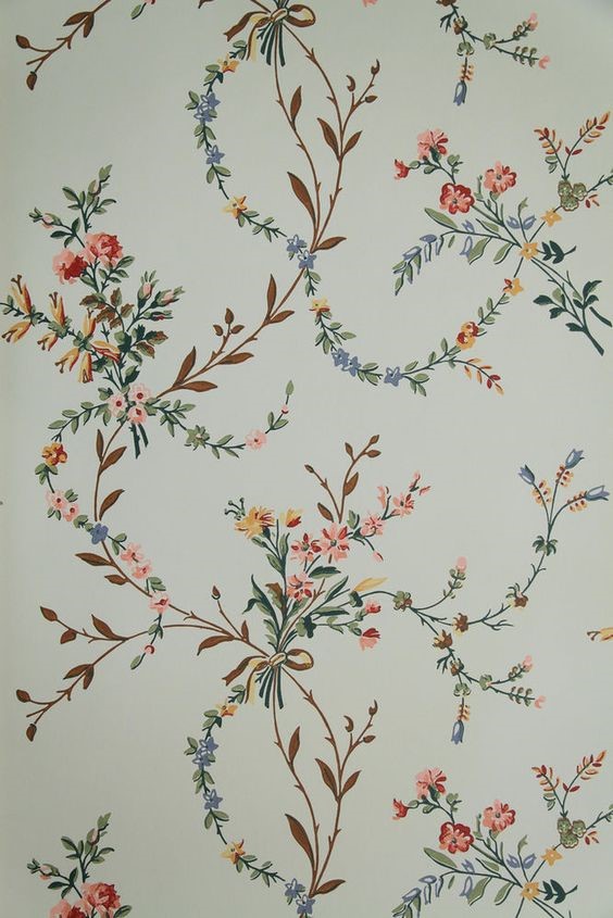 Vintage Floral Cream & Ochre William Morris Style Wallpaper 13392 | 13392