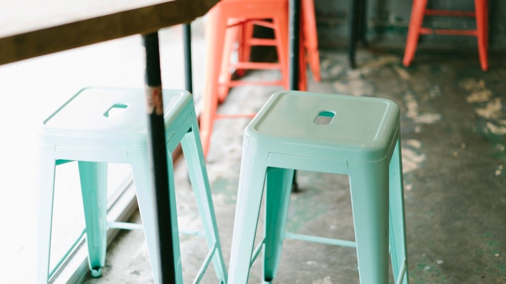 teal bar stools kitchen