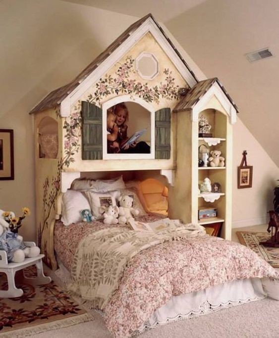 vintage doll house girls room