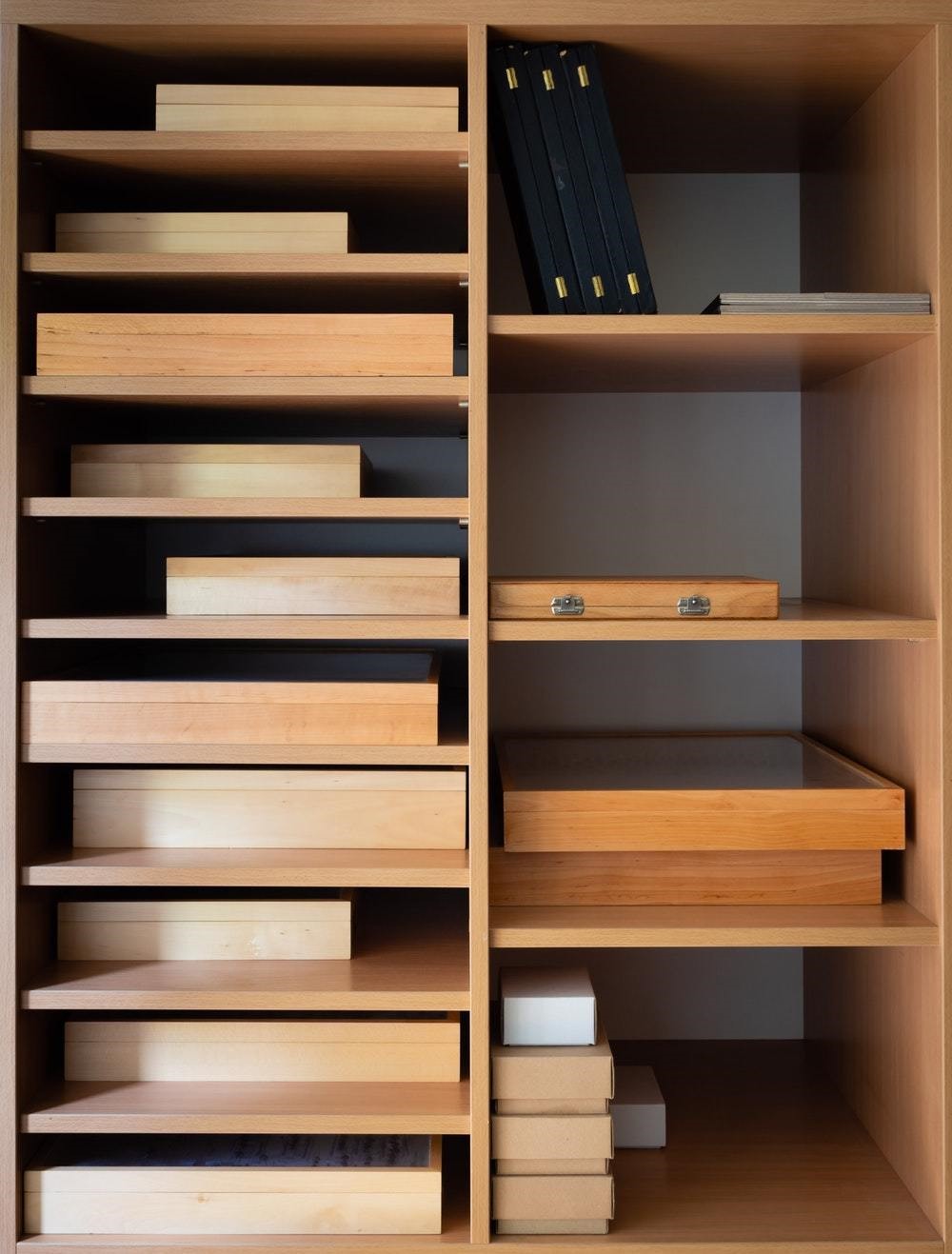 wood cubbies for organization