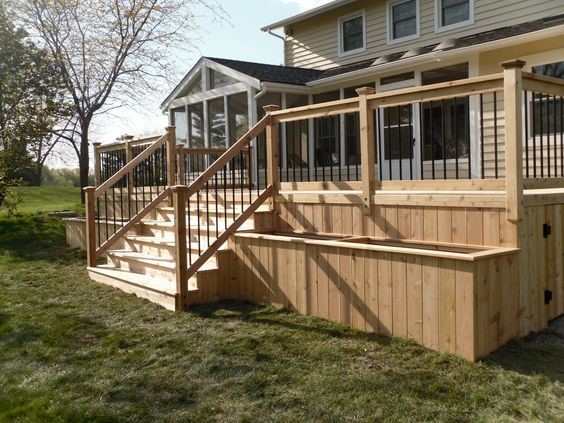 wooden planters and storage wooden storage